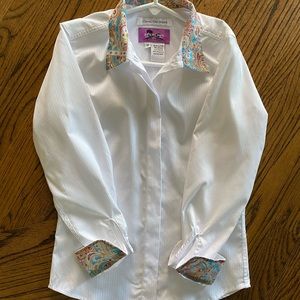 R.J. Classics Girls Equestrian Show Shirt Size 10